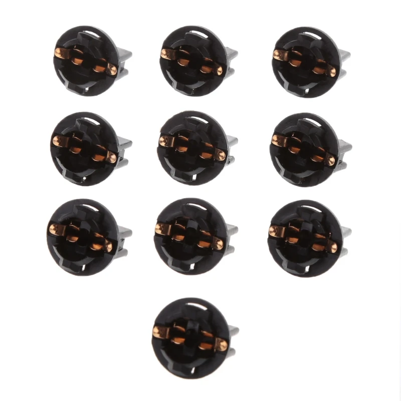 

10Pcs T10 Car Light Socket Twist Lock Wedge Instrument Panel Light Bulb Base