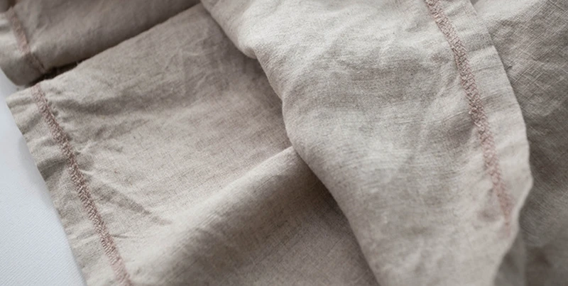 Новое платье на бретельках из хлопка и льна для девочек 2 цвета весенне-осеннее