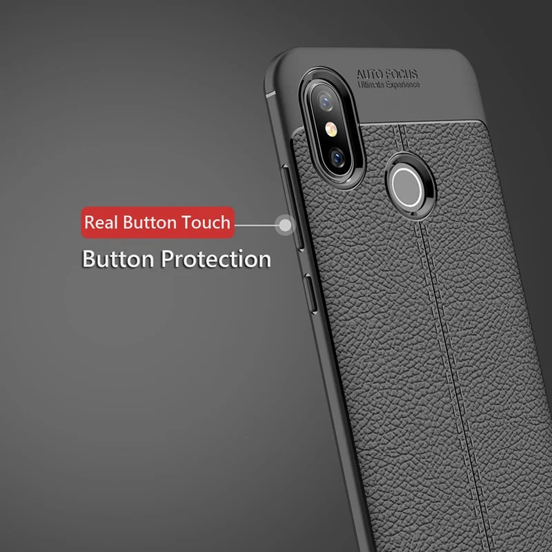UPaitou высококачественный мягкий ТПУ чехол с текстурой личи для Xiaomi mi 8/SE/Explorer