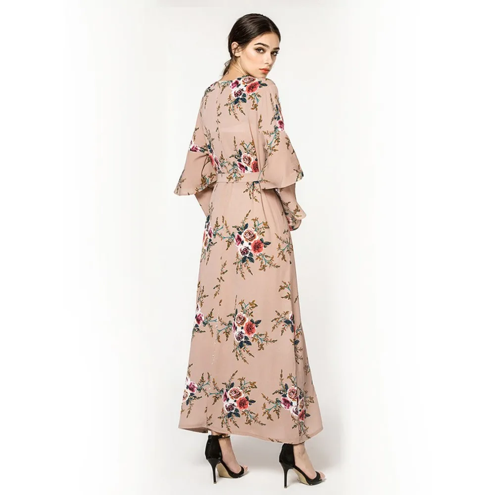 Muslim Dress Chiffon Abaya Dubai Adult Jurken Soft Kaftan 3 Color Women Dresses Ramadan Arab Elegant Islamic 2018 New | Тематическая