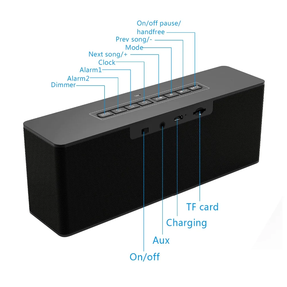 Карабальный портативный Bluetooth динамик беспроводная стереоколонка с отличными