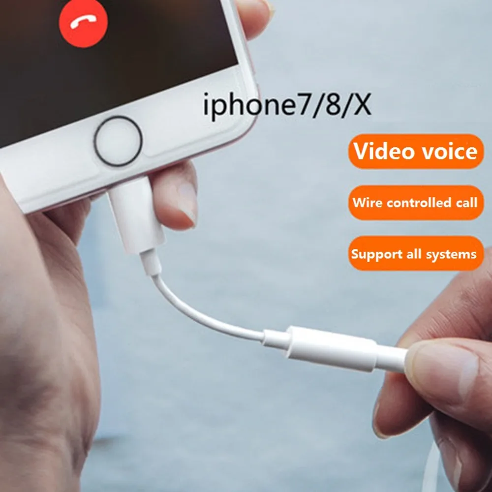 Адаптер для наушников lightning/3,5 мм для iPhone 6, 7, 8 X XS, XR, Max, AUX адаптер для мужчин и женщин, адаптер для Lightning