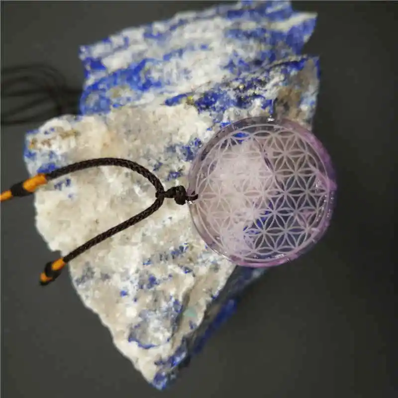 Подвеска Маятник из натурального кварца и фиолетового хрусталя подвеска в виде