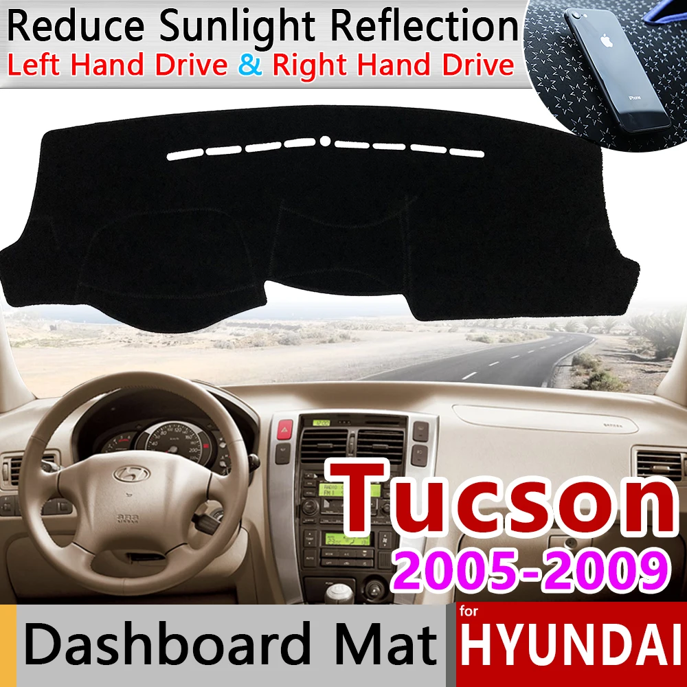 Для hyundai Tucson 2005 2006 2007 2008 2009 JM Противоскользящий коврик на приборную панель Зонт