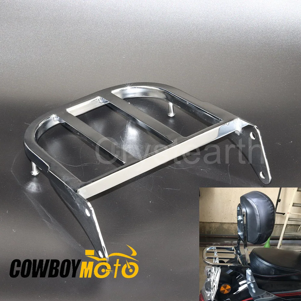

Chrome Motorcycle Rear Sissy Bar Luggage Rack For SUZUKI Intruder Volusia VL800 2001 2002 2003 2004-2011 Boulevard M50 2005-2009