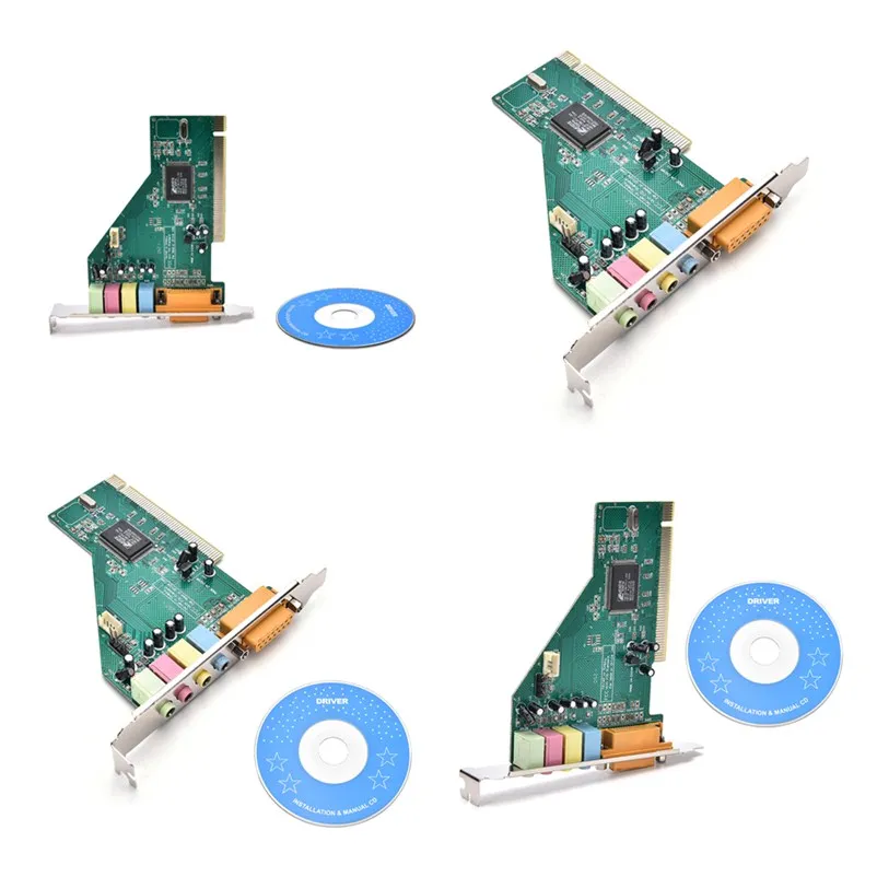 JETTING 4 канала 5 1 объемный 3D ПК PCI Звуковая аудиокарта с игровым миди портом карта