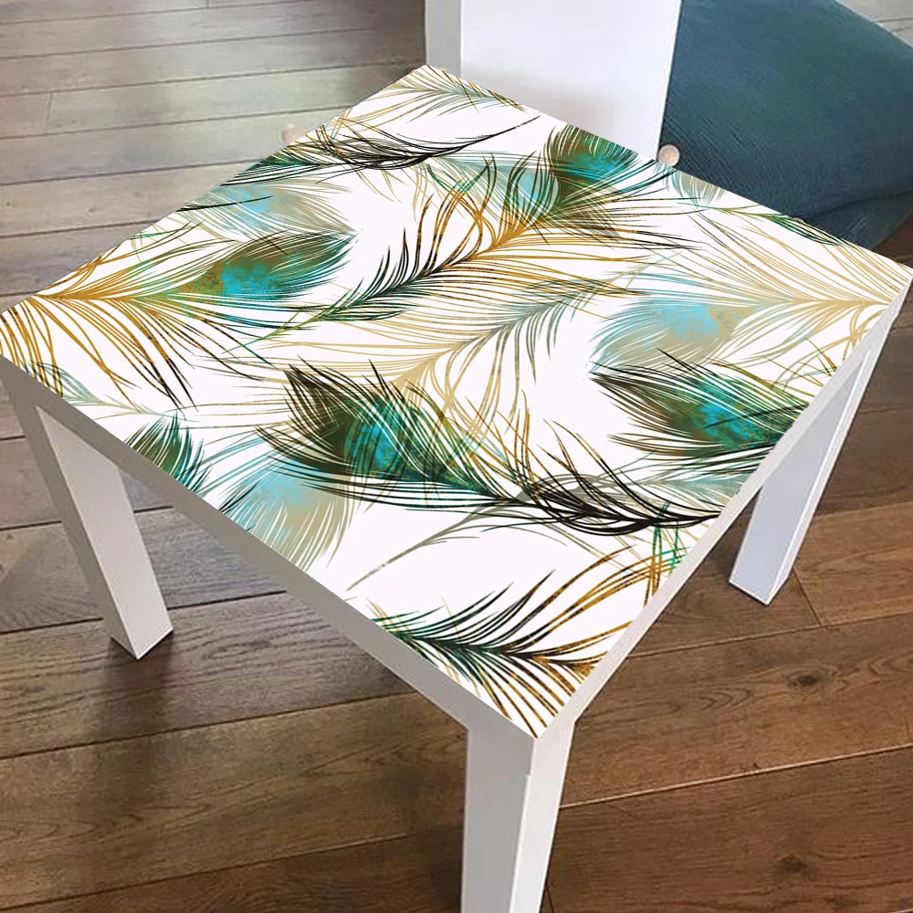 Peacock Tropica Table Decal Self Adhesive PVC Wallpaper For Furniture Renovation Peel and Stick Art Home Decor Sticker Oilproof | Дом и сад