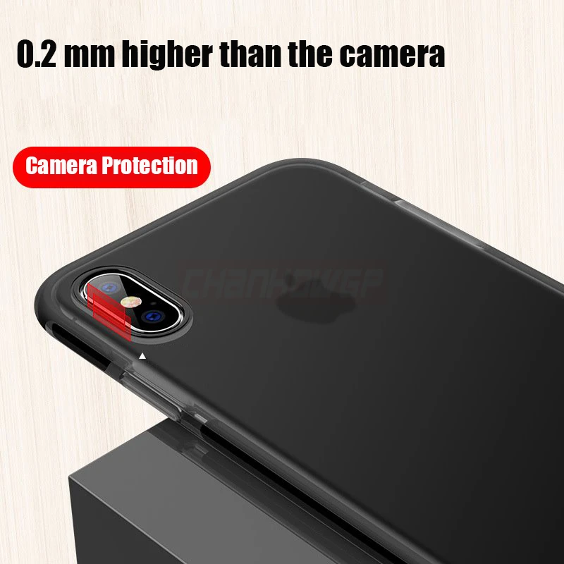 Прозрачный Двухцветный Мягкий силиконовый чехол для iPhone 6 6s 7 8 Plus X XS MAX XR чехлы из