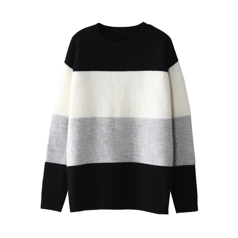 Toyouth Color Block Thick Pullover Knitted Sweater Women Winter Female Tricot Jumper Pull Femme | Женская одежда