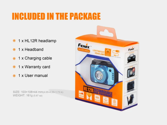 Новое поступление Fenix HL12R Cree XP G2 нейтральный белый светодиодный фонарь на 400