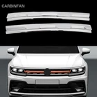 Передняя крышка решетки радиатора автомобиля, отделка для Volkswagen VW Tiguan 2017 MK2, автомобильные аксессуары, внешний декоративный Стайлинг автомобиля, отделка C439