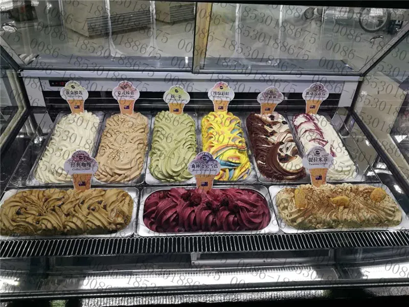 Хорошая цена витрина для мороженого Мороженое Лоток для торговли gelato морозильник