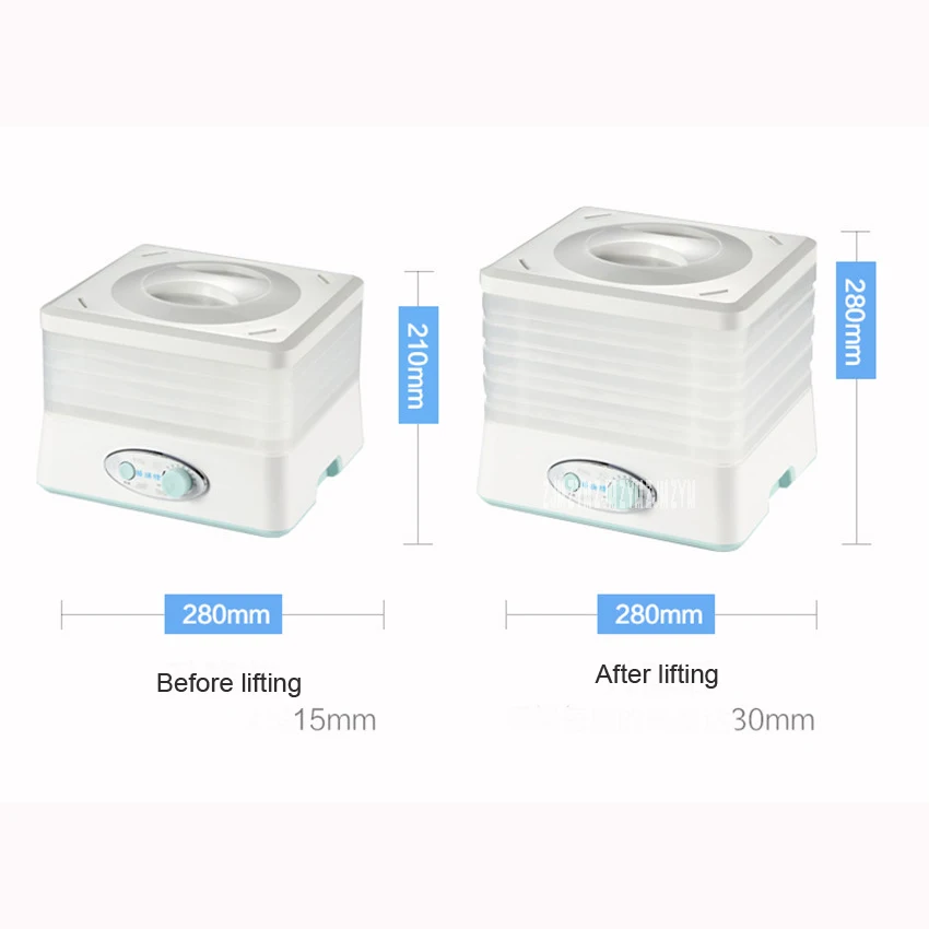 Дегидратор для еды фруктов овощей трав мяса сушилка закусок пищевой с 5 лотками