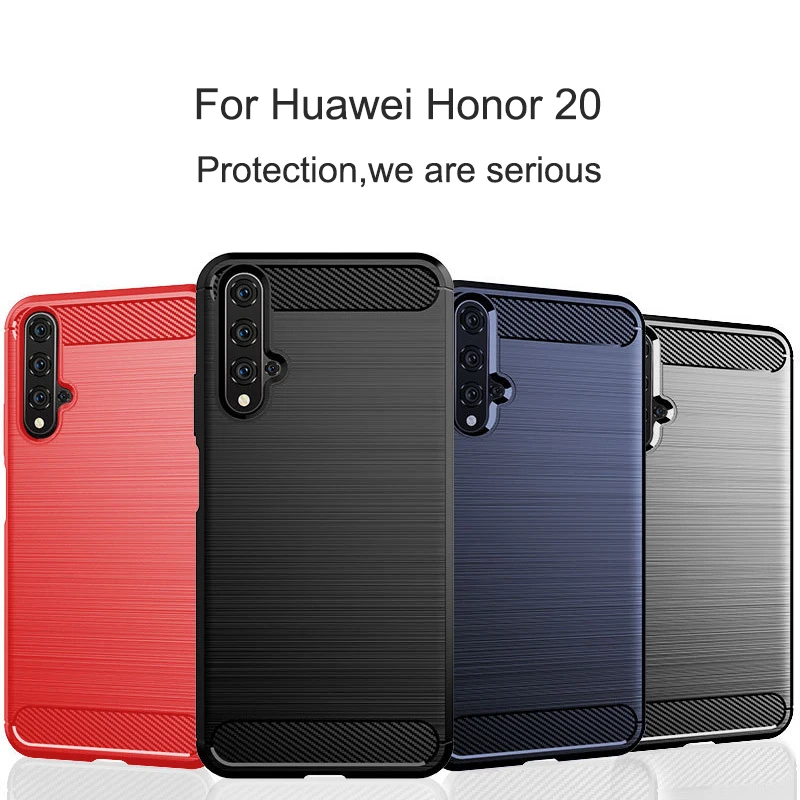 Мягкий силиконовый чехол для huawei Honor 20 из углеродного волокна 9X20 Pro 20i 10 Lite 10i 8S Honor20