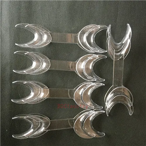 10pcs clear large Черный/белый двуглавый Т-образный интраоральный щек губчатый Ретрактор стоматологические интраоральные роторасширители - Цвет: 10pcs clear large
