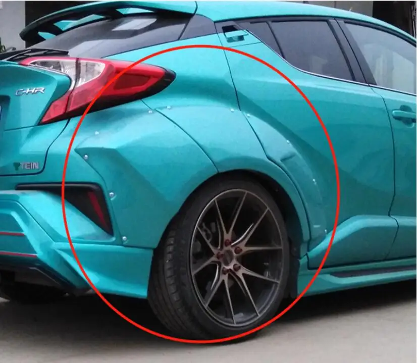 12pcs/Set PP For Car Wheel Arch Eyebrow Stripe Car Fender Wheel Wide Body Cover For Toyota CHR