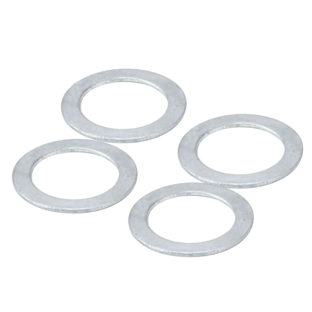

4 Pieces Durable Road Bike Stainless Flat Washer Bike Pedal Gasket Spacer Washer