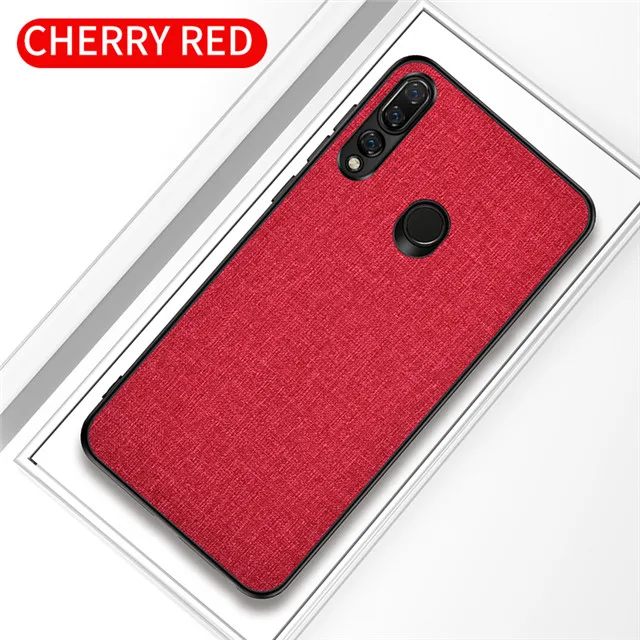 Red Тонкий тканевый в деловом стиле чехол для huawei P Smart Z из матового поликарбоната для huawei Y9 Prime чехол для телефона противоударный чехол - Цвет: Red