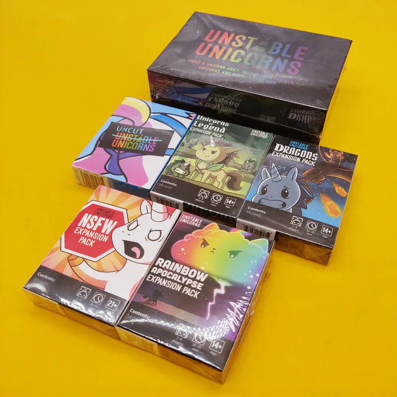 Core Game And 5 Pack Нестабильные единороги драконы расширительный пакет NSFW расширительный пакет Радуга коллекция Apocalypse играть развлечения для детей Взрослые гаджеты - Цвет: Core Game And 5 Pack