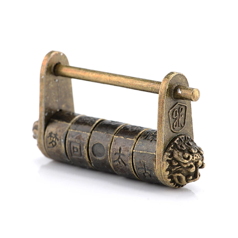 50*28 мм цинковый сплав китайский старинный Бронзовый замочный замок ретро