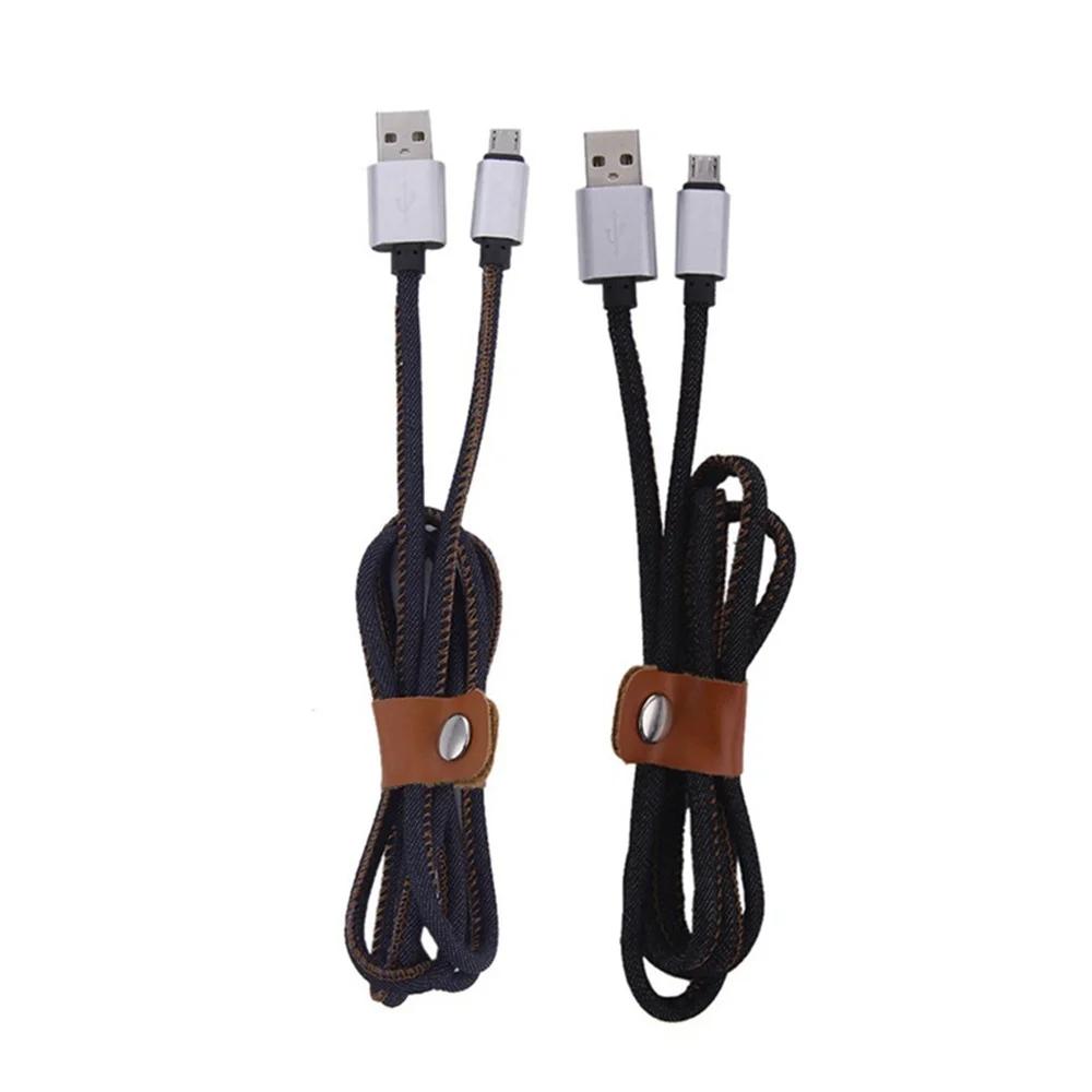 Tikono Denim 100 см кабель Micro USB для мобильного телефона синхронизации данных и