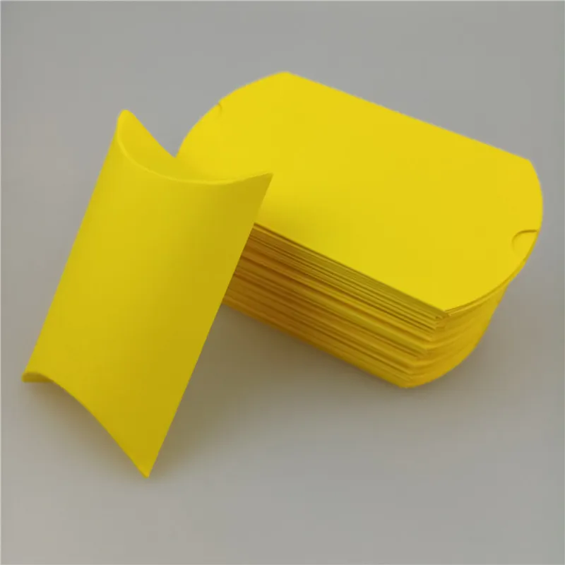 Daak13 Yellow 6X2,5X9 см 12 шт./пакет Цветной вечерние Бумага Подушка конфеты Коробки Свадебная вечеринка конфет Подарочная коробка на день рождения, фестиваль, расходные материалы - Цвет: Daak13 Yellow