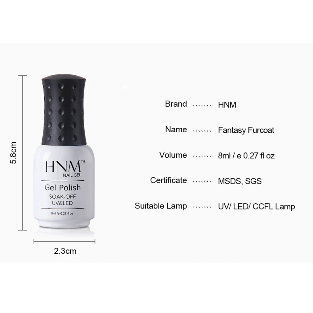 Цветной Гель лак для ногтей HNM 8 мл из искусственного меха УФ гель в форме русалки