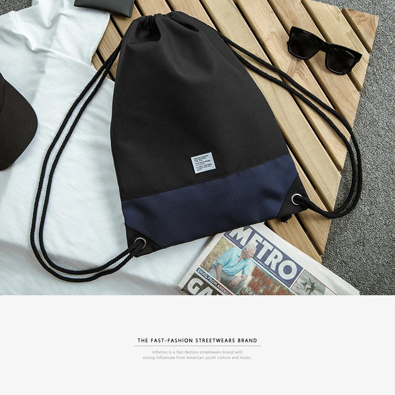 Школьная сумка Royalblue рюкзак на шнурке для подростков Мужская водонепроницаемая