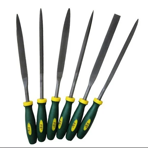 

6 Pcs Plastic Handle Flat Square Round Needle Files Set