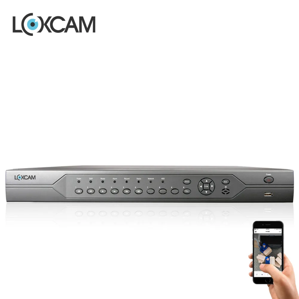 LOXCAM H.265 + 32ch 5M N/4MP AHD DVR 6 в 1 Гибридный CVI TVI сетевой видеорегистратор для камеры
