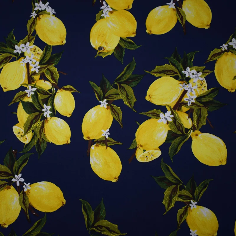 3 вида цветов лимонная реактивная окрашенная ткань из чистого хлопка для платья