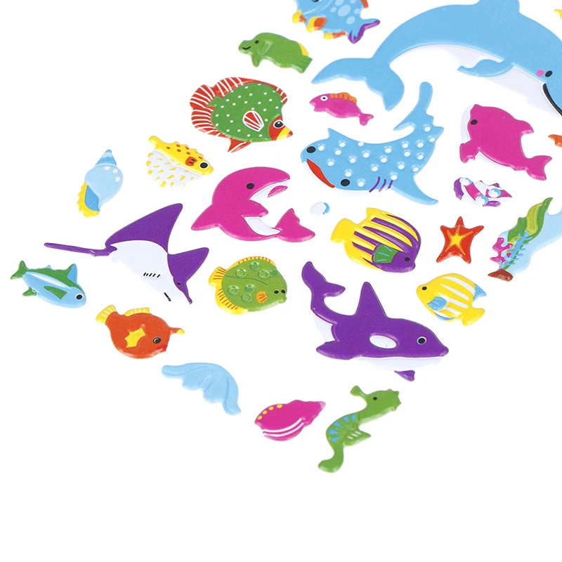1 PC 3D Cartoon Fish Wall Kids Toys Bubble Stickers Teacher baby Gift Reward PVC Sticker Birthday gift | Игрушки и хобби