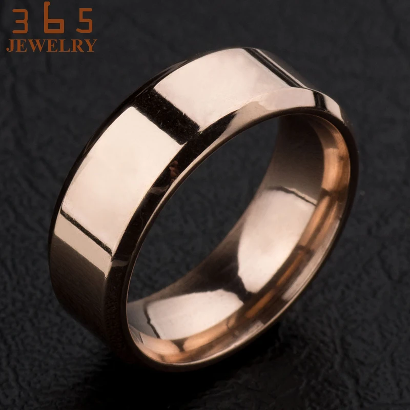 Обручальное кольцо с начесом из титана однотонное глянцевое обручальное
