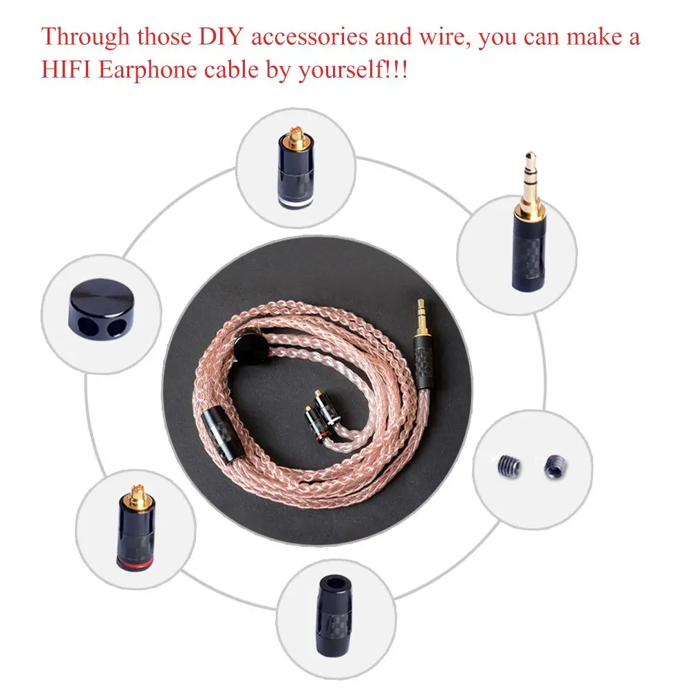 Интерфейс OKCSC MMCX разъем 3 5 мм DIY Hi-Fi набор аксессуаров для наушников