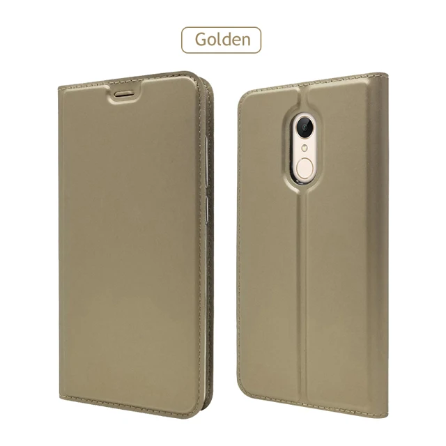 Золотой Для Redmi 5 плюс Чехол из мягкой искусственной кожи чехол-книжка с подставкой слот для карты бумажник кожаный флип чехол для Xiaomi redmi5 Redmi 5 плюс Чехол Coque - Цвет: Золотой