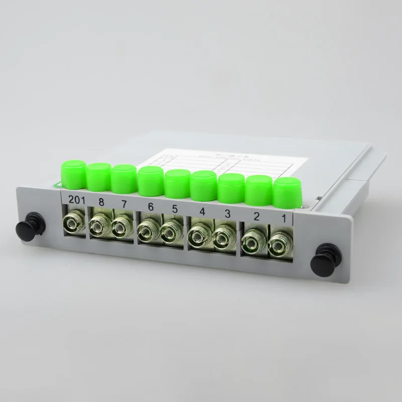 Волоконно-оптический распределительный блок FC APC PLC 1 : 8 FTTH 1-8 с 1X8 плосководным
