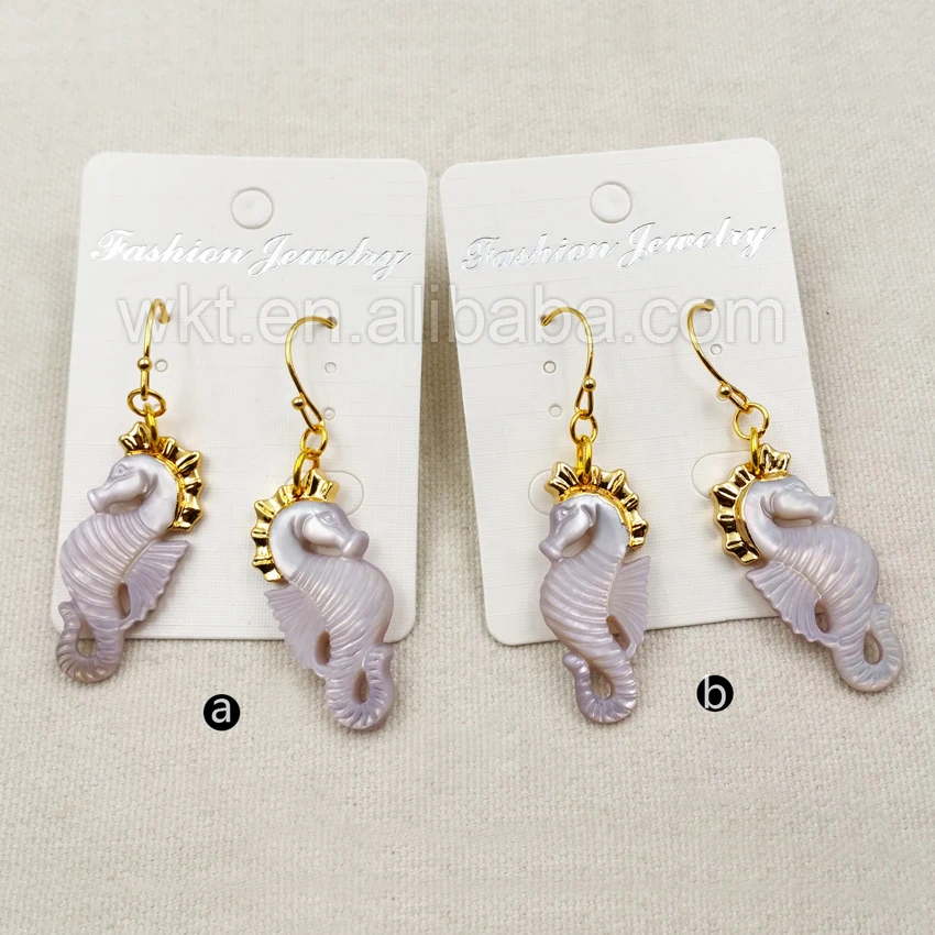 Модные резные серьги-ракушки WT-E311 2017 для женщин ювелирные изделия ручной работы в