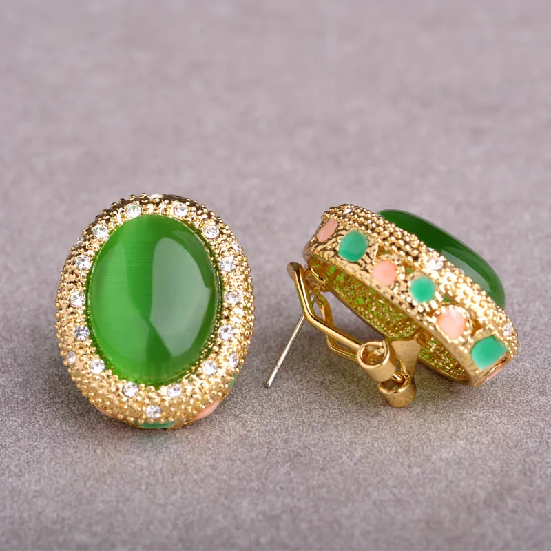 Женский ювелирный набор Blucome из сережек и колец золотого цвета с французскими