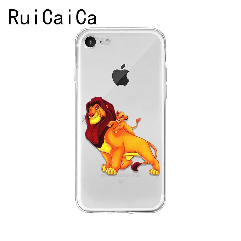 Ruicaica Король Лев Simba мультфильм Мода Новинка чехол для телефона Fundas для iPhone 8 7 6 6S Plus X XS MAX 5 5S SE XR 10 Чехол