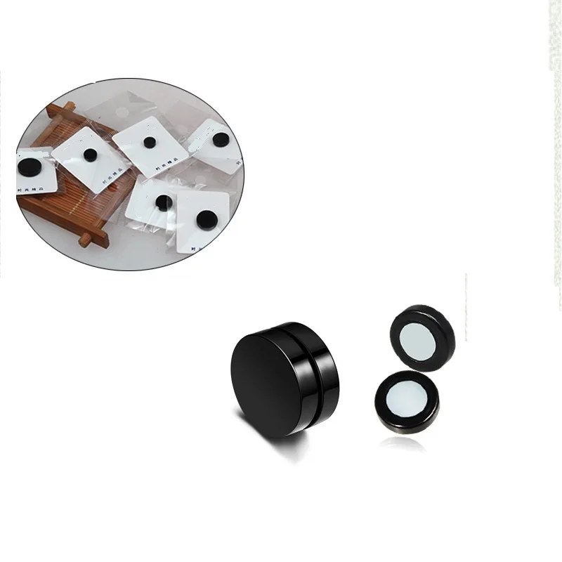 Punk Men Magnet Stainless Steel Ear Studs Earrings Black Woman Earings Without Piercing fashion 2021 Jewelry | Украшения и