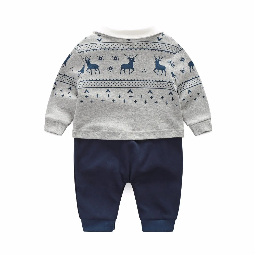 YiErYing Baby Clothes 2018 New Fashion Cotton Long Sleeve Tie Gentleman For Boy Party Rompers Infant Jumpsuits Clothing |