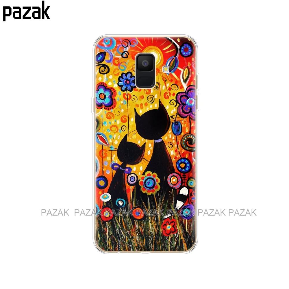 34283 Силиконовый чехол для телефона samsung Galaxy A6 Dual SIM SM A600 A600F, мягкая задняя крышка из ТПУ для samsung A6 Plus A605 A605F, новинка - Цвет: 34283
