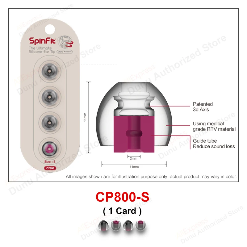 CP800 S (1card) DUNU SpinFit CP100 CP800 CP145(1 карточная игра) Запатентованный 360 градусов свободное вращение силиконовые вкладыши CP100 CP-100 CP-145 CP-800(2 пары - Цвет: CP800 S (1card)