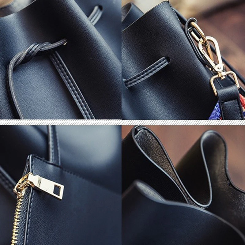 2019 Новая модная разноцветная сумка ведро на ремне Женская Высококачественная