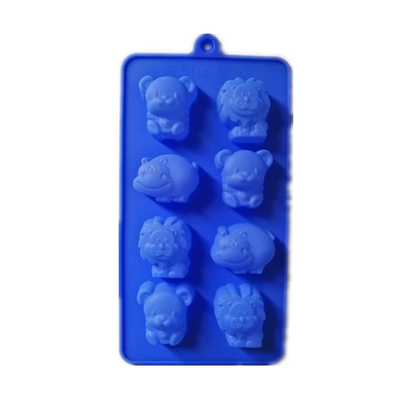Blue Модные кухонные аксессуары симпатичные формы животных силиконовые Chocalate Формы Торт форма печенье формы выпечки и кондитерские инструменты F0287 - Цвет: Blue