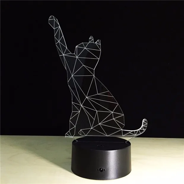 Новейший дизайн, ночник, милый кот, сенсорный выключатель, USB светодиодный светильник для детской спальни, освещение для сна, искусство, кофейная панель, атмосферный Декор