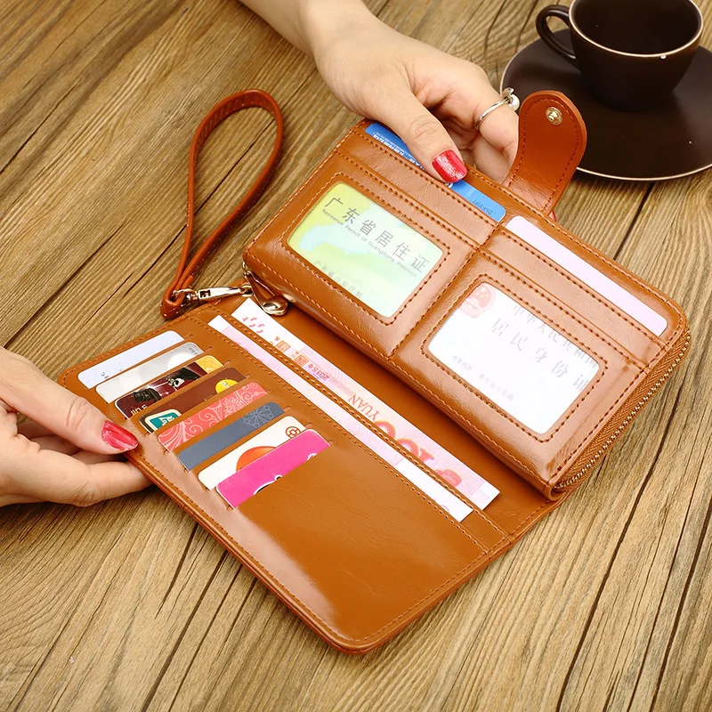 Для женщин длинные кошельки доллар цена Леди искусственная кожа кошелек женский