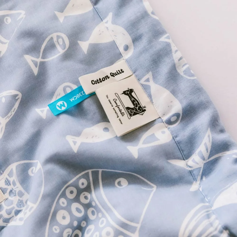 2019 краткое рыбы синего цвета в скандинавском стиле INS Полотенца газовое платье