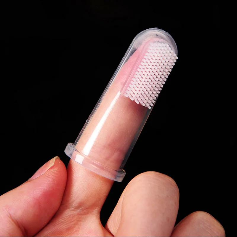 Soft Silica Gel Cat Dog Finger Toothbrush For All Sizes Dogs Pit bull Addition To Bad Breath Teeth Gums Tartar Cleaning Brush | Дом и сад