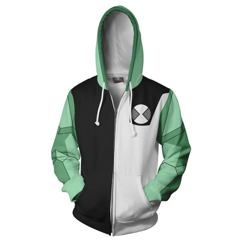 Ben 10 Tennyson Diamondhead костюмы для косплея толстовки с 3D принтом толстовка кардиган